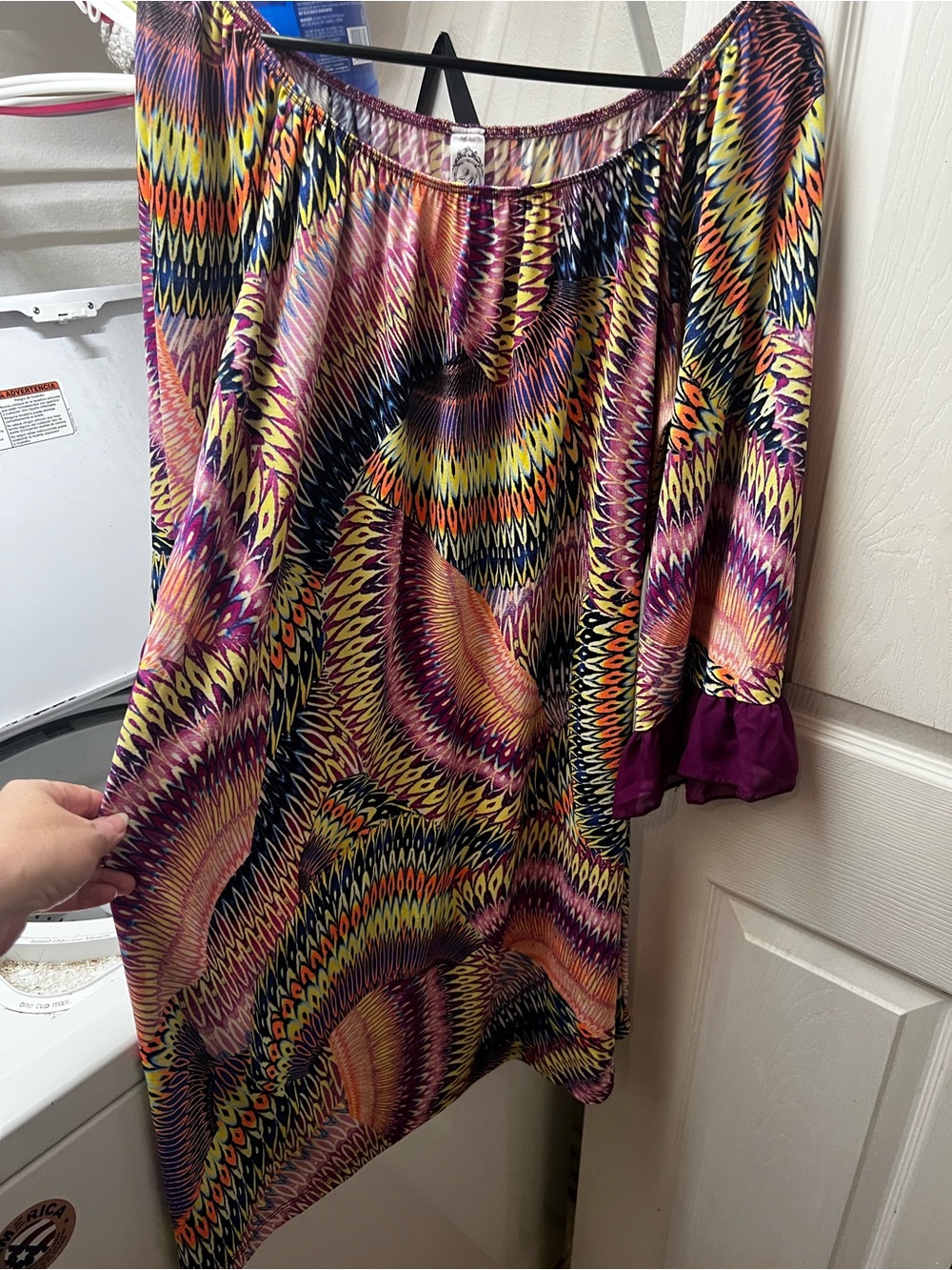 By Together Multicolor Animal Print Top — Purple, Yellow, Pink, Blue